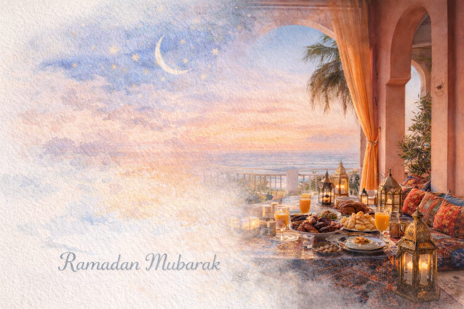 Key Visual Aquarelle — Hyatt Ramadan